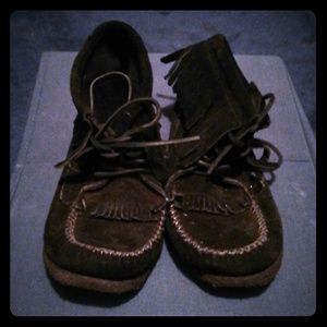 Sz 8 M Womens Aztec 1955 Eastland black mocassins